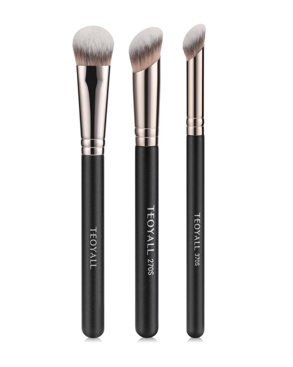 3-Piece Angled Concealer & Contour Brush Set