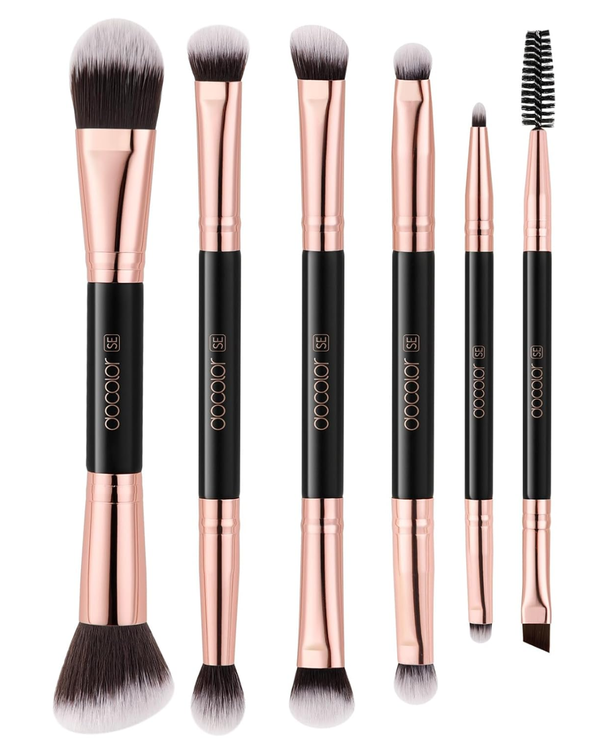 6-Piece Double-Sided Makeup Brush Set
